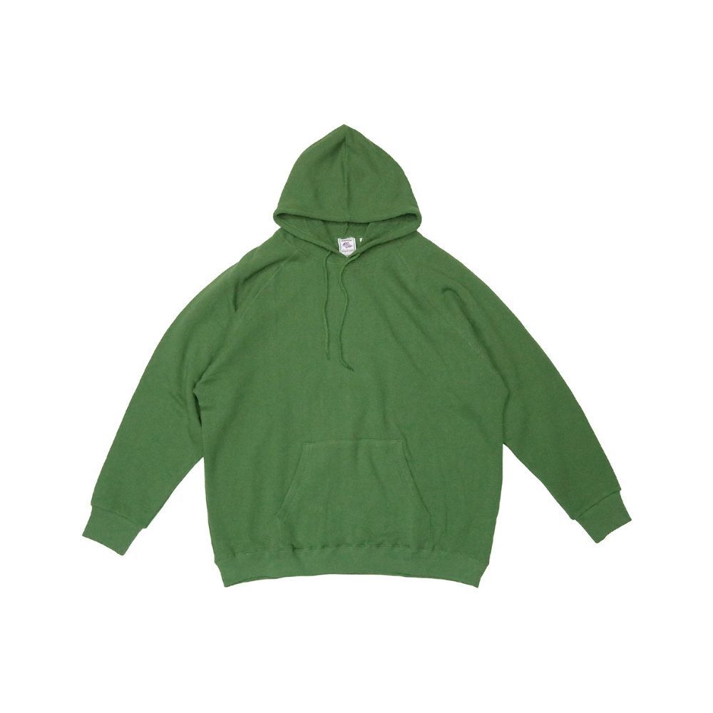 グリーン  Lサイズ  JEMORGAN 柔編み裏毛ラグランスウェットプルパーカ スウェット パーカー メンズ JEMORGAN JD639-528 ジェーイーモーガン レディース スエットパーカー スウェットパーカー フード フーディー 長袖