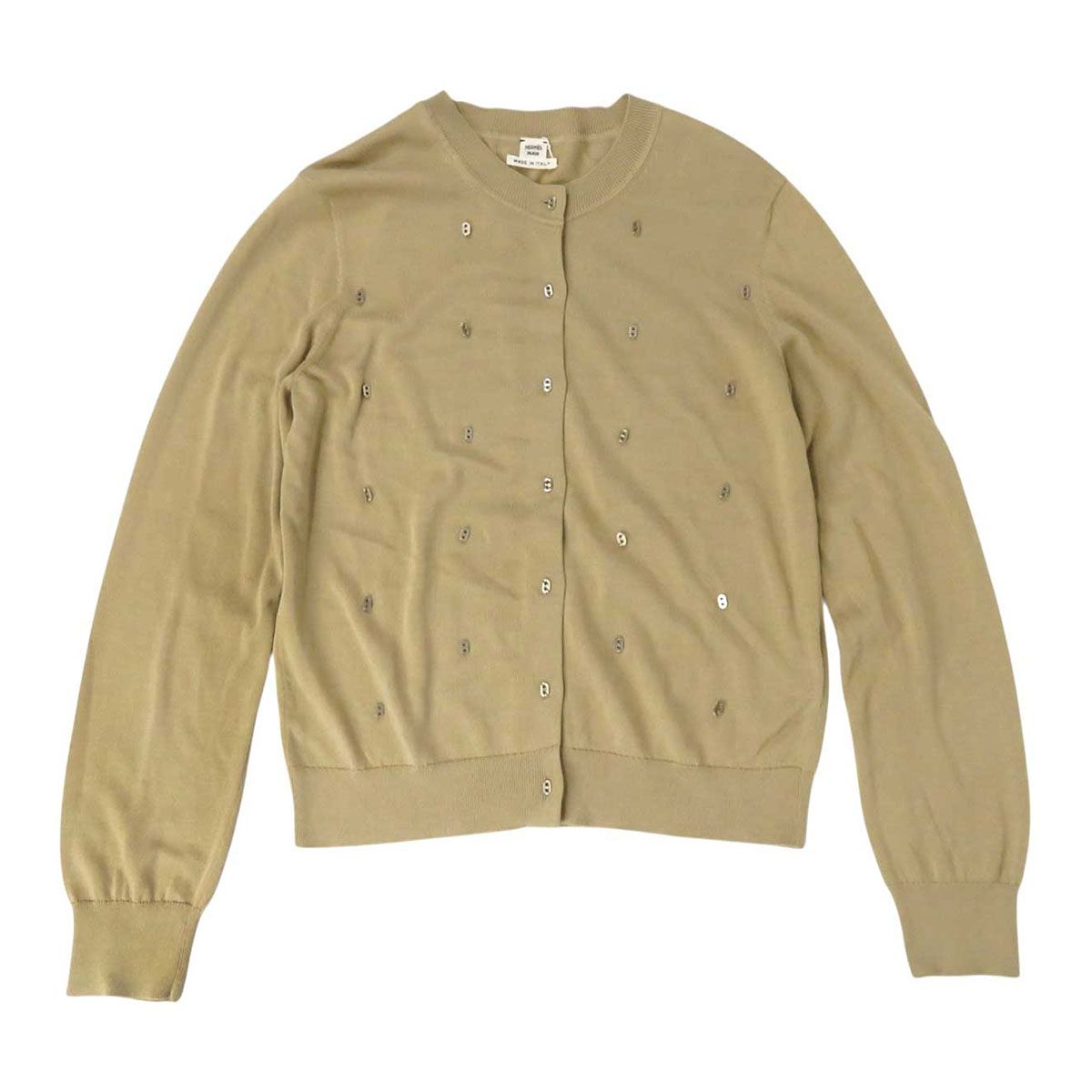 エルメス マイヨン ロングスリーブ カーディガン レディース ベージュ HERMES アパレル 小物