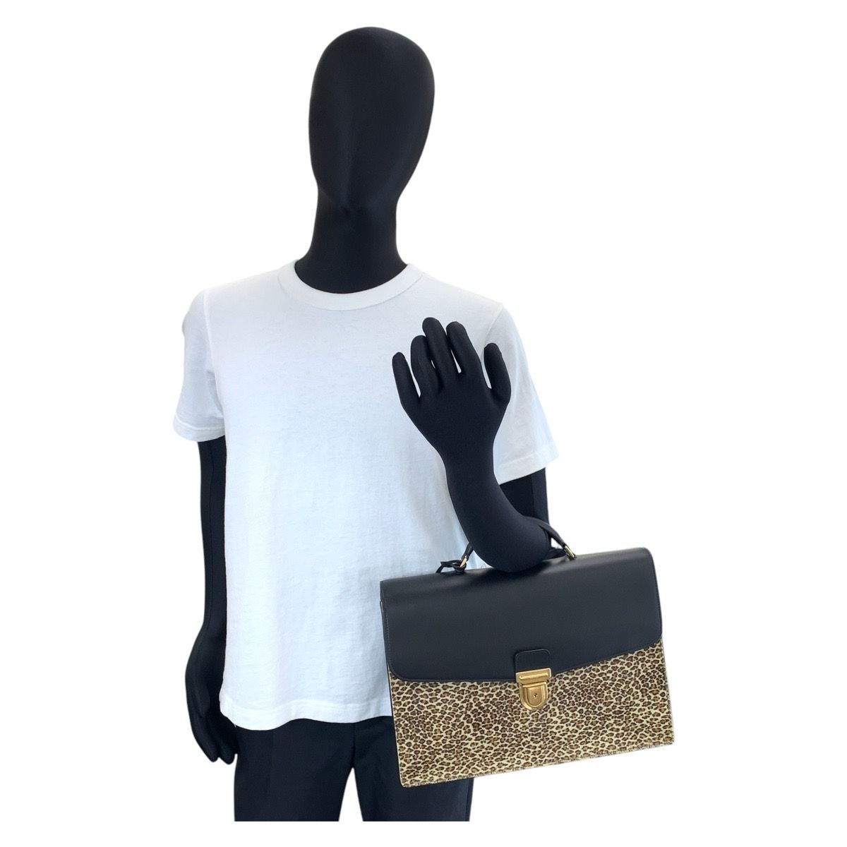 美品 CELINE セリーヌ レオパード ヒョウ柄 ブラック 黒 ブラウン