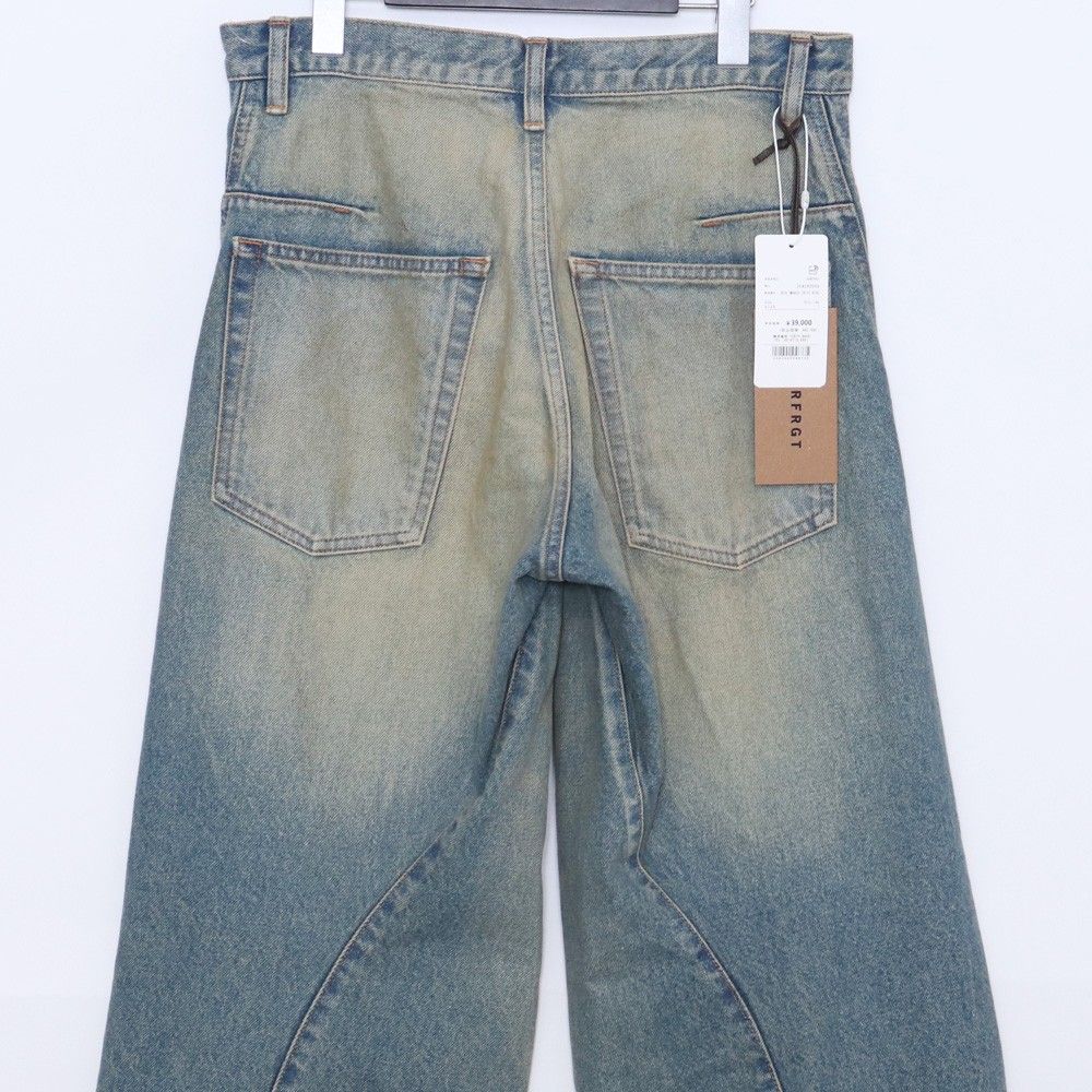 NVRFRGT 3D Twisted Wide Leg Jeans サイズ1 インディゴ NF241P08B