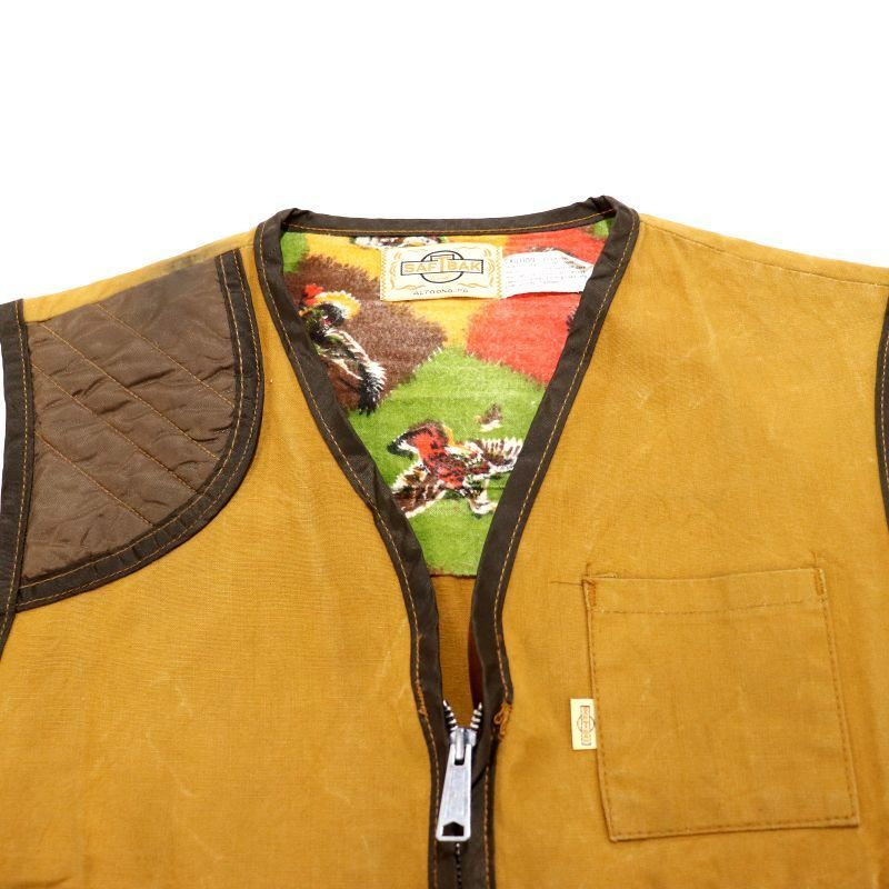 70s 80s SAFTBAK ハンティングベスト 70s ～80s vintage SAFTBAK ダック ハンティングベスト メンズ L