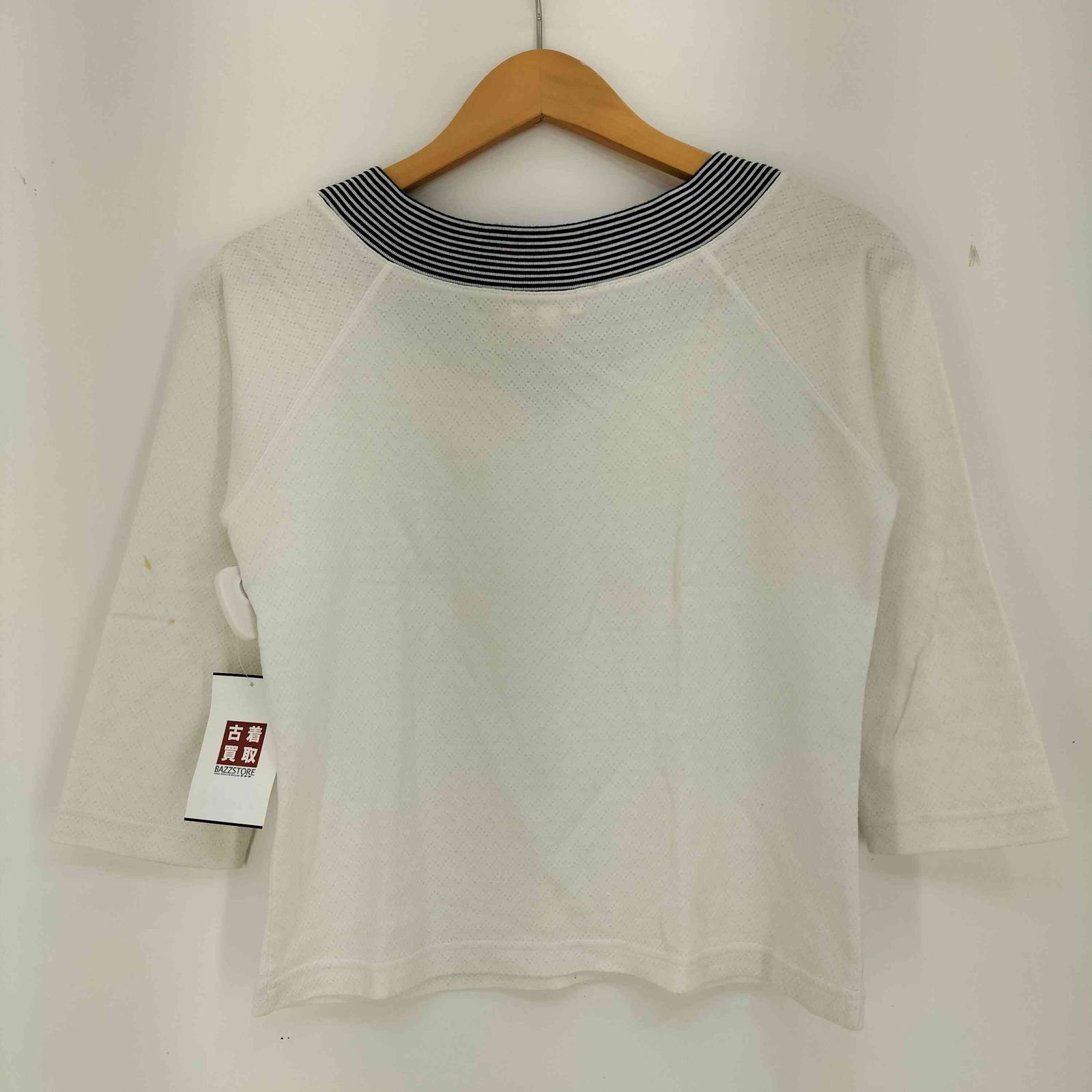 Courreges クレージュ ホワイト VネックTシャツ S