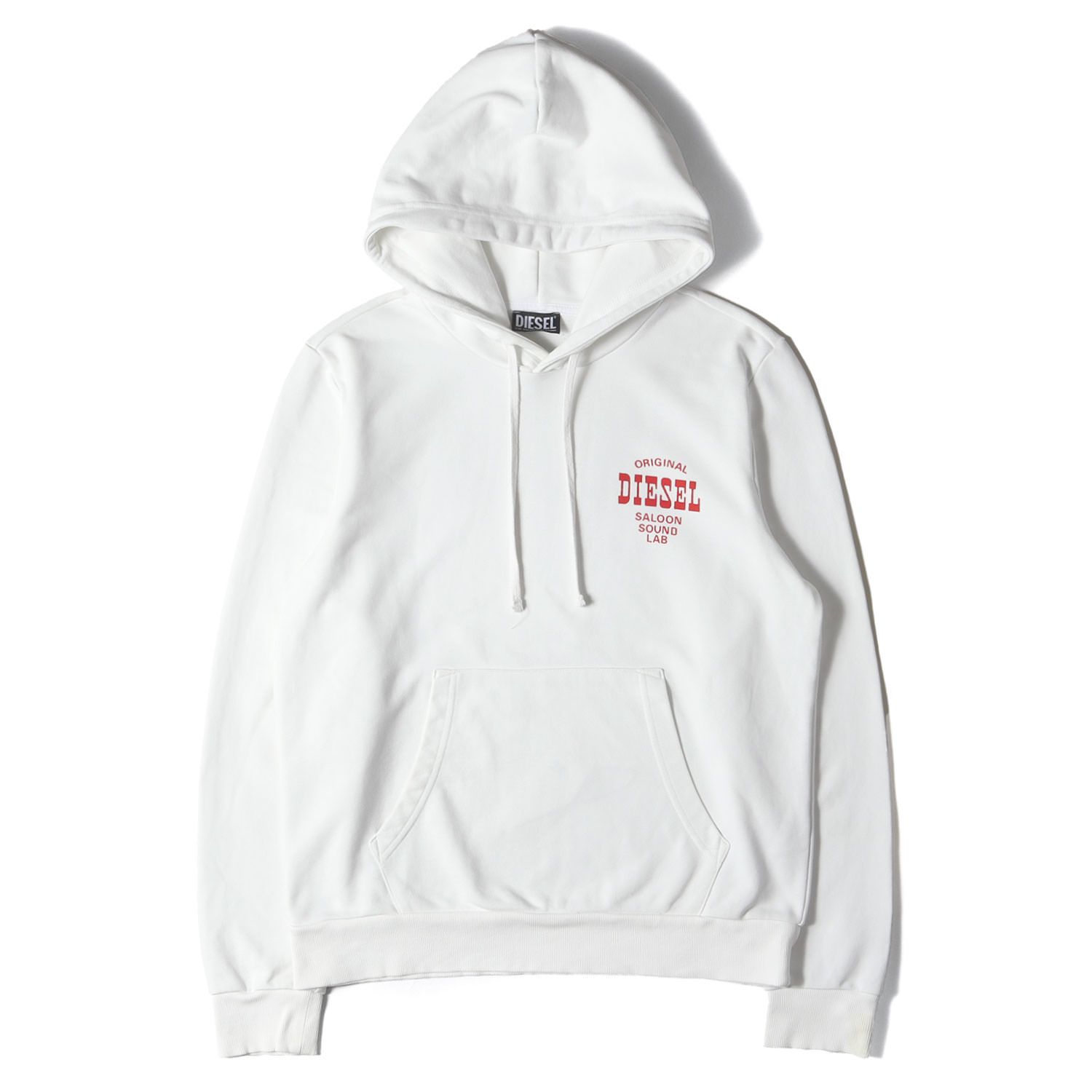 DIESEL ディーゼル パーカー ホワイト 白 サイズ:M | ロゴ スウェット