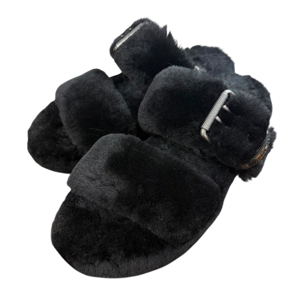 美品 UGG アグ W FUZZ YEAH ファズイヤー フラット ファー