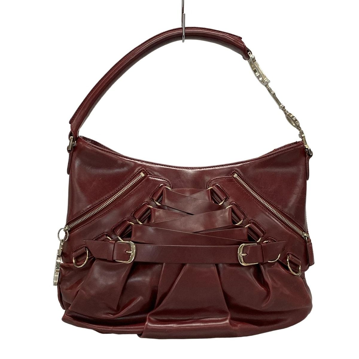 DIOR|ChristianDior ディオール|クリスチャンディオール ハンドバッグ - ボルドー レザー