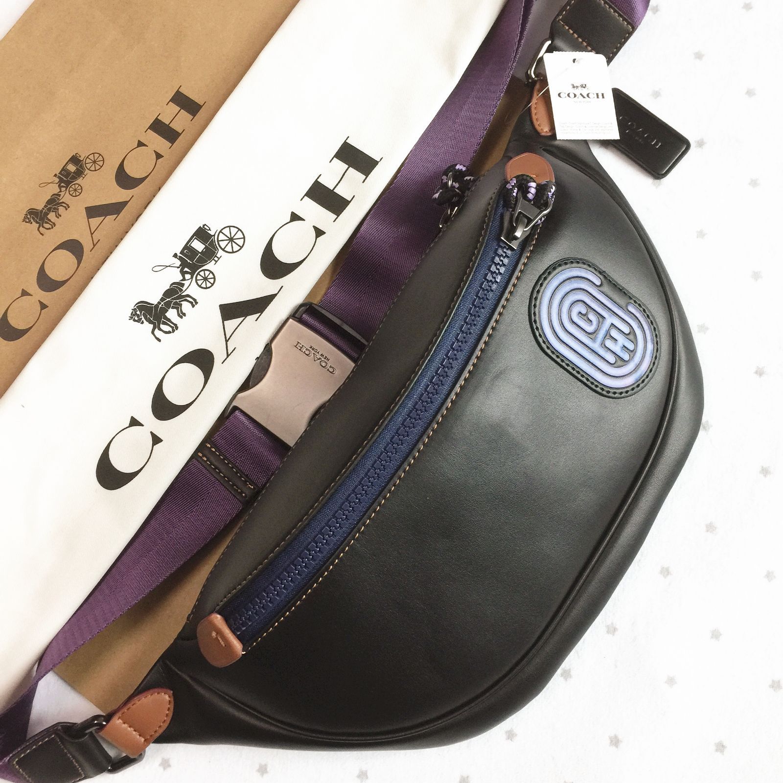 セール中】COACH コーチバッグ 69303 ブラック ボディーバッグ ベルト