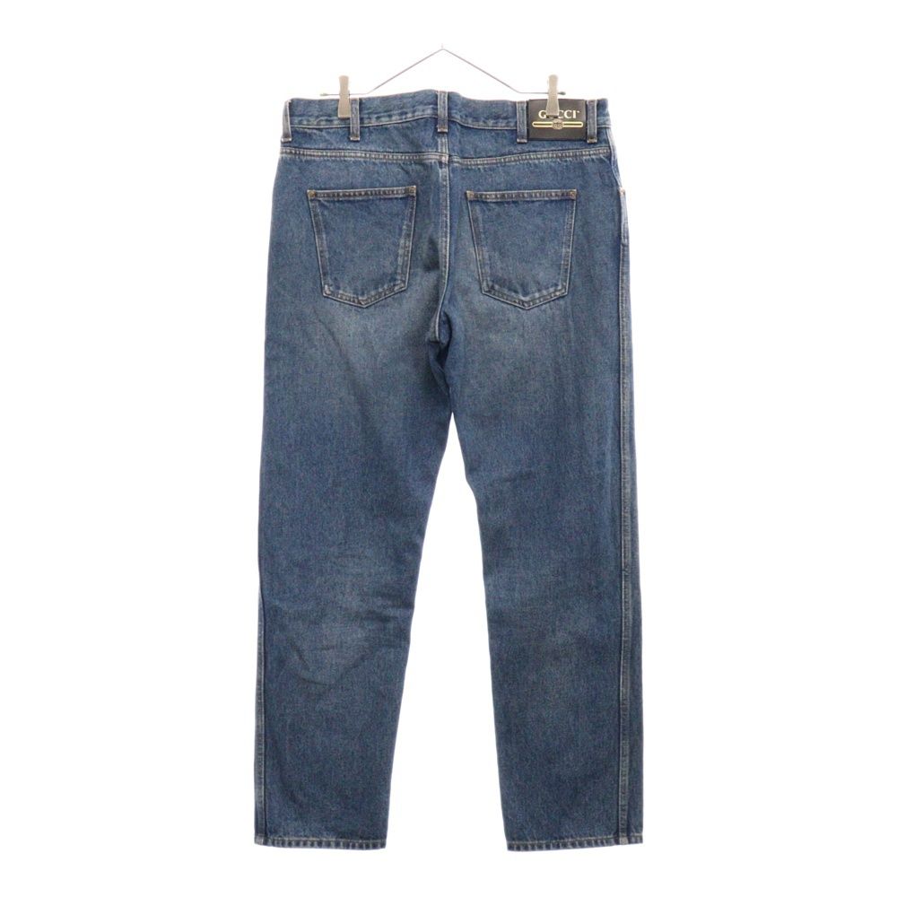 GUCCI (グッチ) ヴィンテージ加工5ポケットデニムパンツ インディゴ