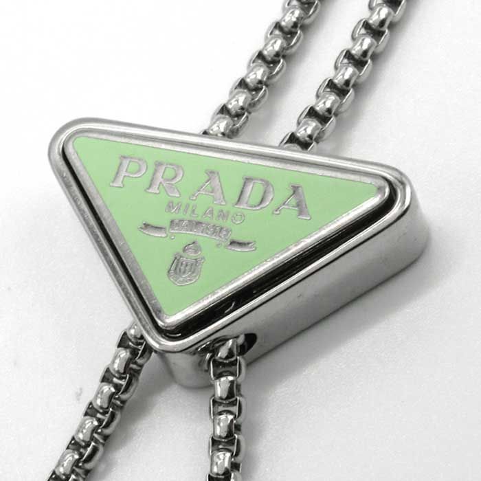 プラダ PRADA ラインストーン ミニ ポーチ チェーンネックストラップ付  