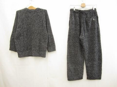 ジェラートピケ gelato pique 8LOOM 君の花になる メランジキャット ジャガードプルオーバー ロングパンツ 2点 S ネイビー メンズ レ