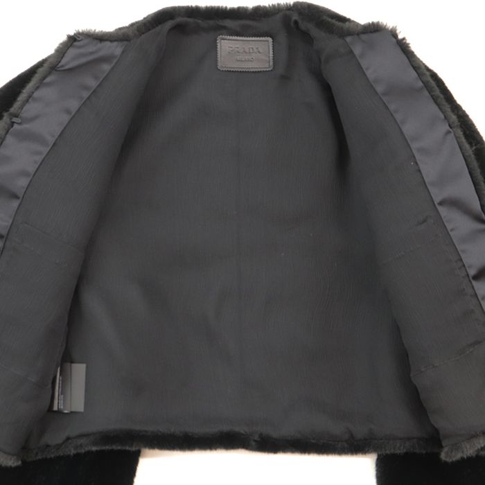 最終セール‼️美品❤️PRADA❤️ダウンジャケット◆三角ロゴプレート 未使用級】プラダ ライダース ダウンジャケット 三角ロゴ