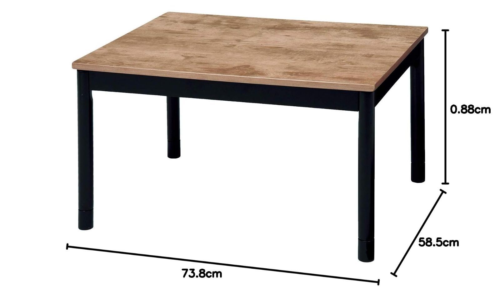 新着商品 カジュアル センターテーブル 一人用 年中使えるデザイン性 こたつテーブル 長方形 奥行60×幅75 こたつ ヴィンテージ調 ナチュラル 萩原 アルテナ7560ANA