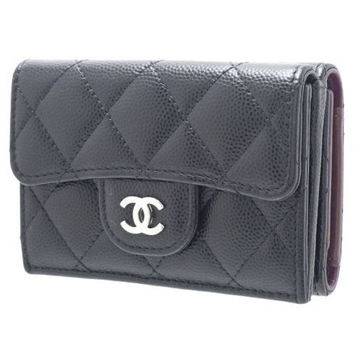 CHANEL シャネル マトラッセ Wホック 三つ折り財布 コンパクト 