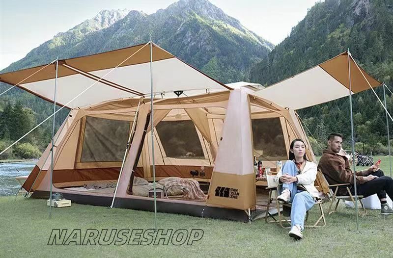 2ルーム ドームテント 設営簡単 UVカット加工 6~8人 アウトドア キャンプ 2ルーム ドームテント 設営簡単 UVカット加工 6~8人 アウトドア