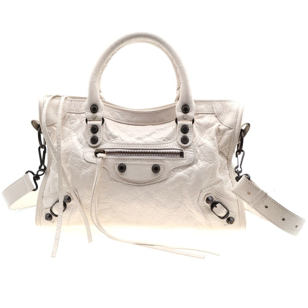 未使用♡BALENCIAGAツーウェイレザーバック BALENCIAGA - BALENCIAGA バレンシアガ Bロゴ金具 型押し 2Way