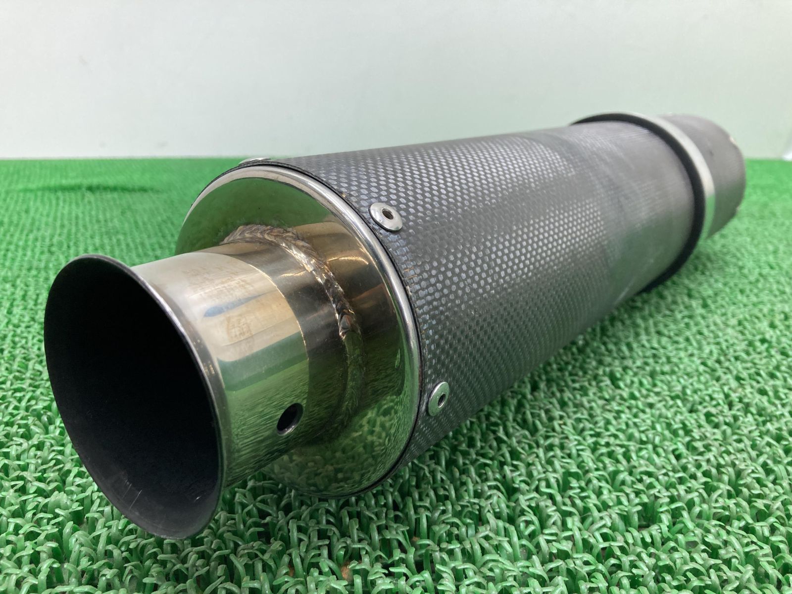 マジェスティ マフラー 社外 中古 バイク 部品 SG03J カーボン ステン