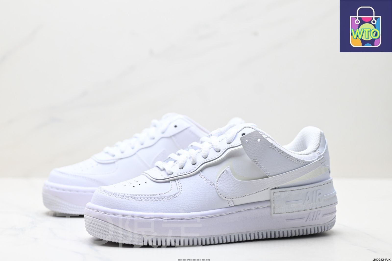 ナイキ ウイメンズ エアフォース 1 シャドウ トリプルホワイト 24cm NIKE W AIR FORCE 1 SHADOW 