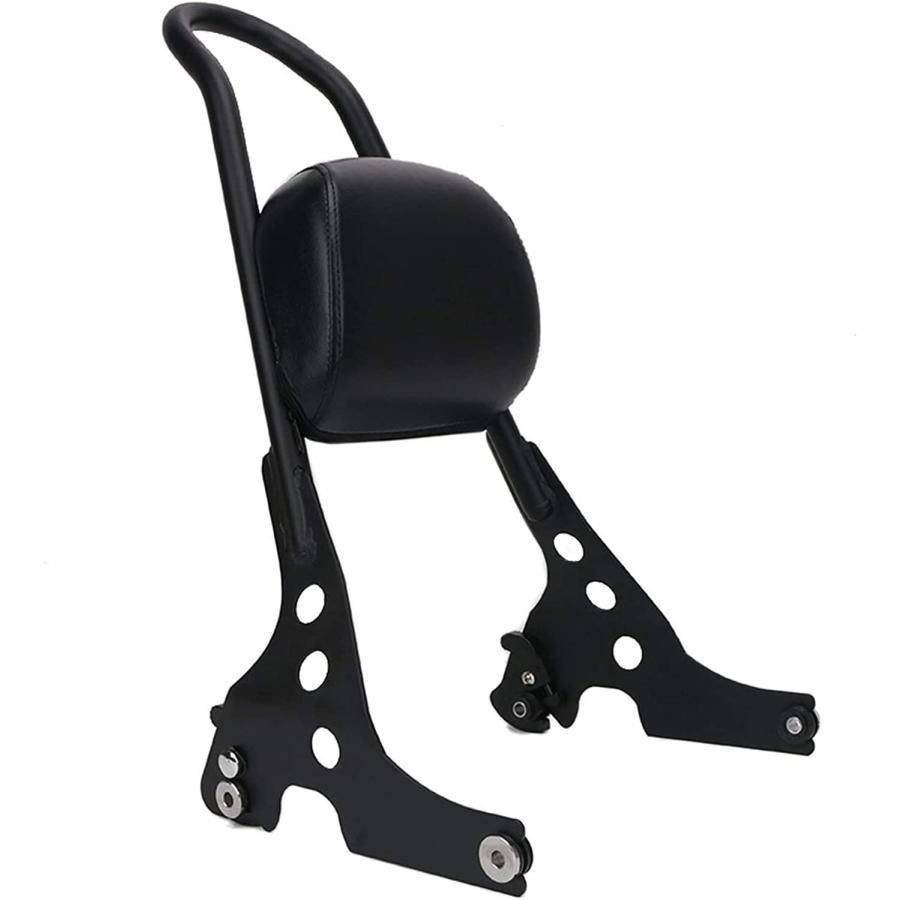 オートバイ シーシーバー Sportster バックレスト 背もたれ パッド付き ハーレースポーツスター XL 883 1200 に対応 ブラック