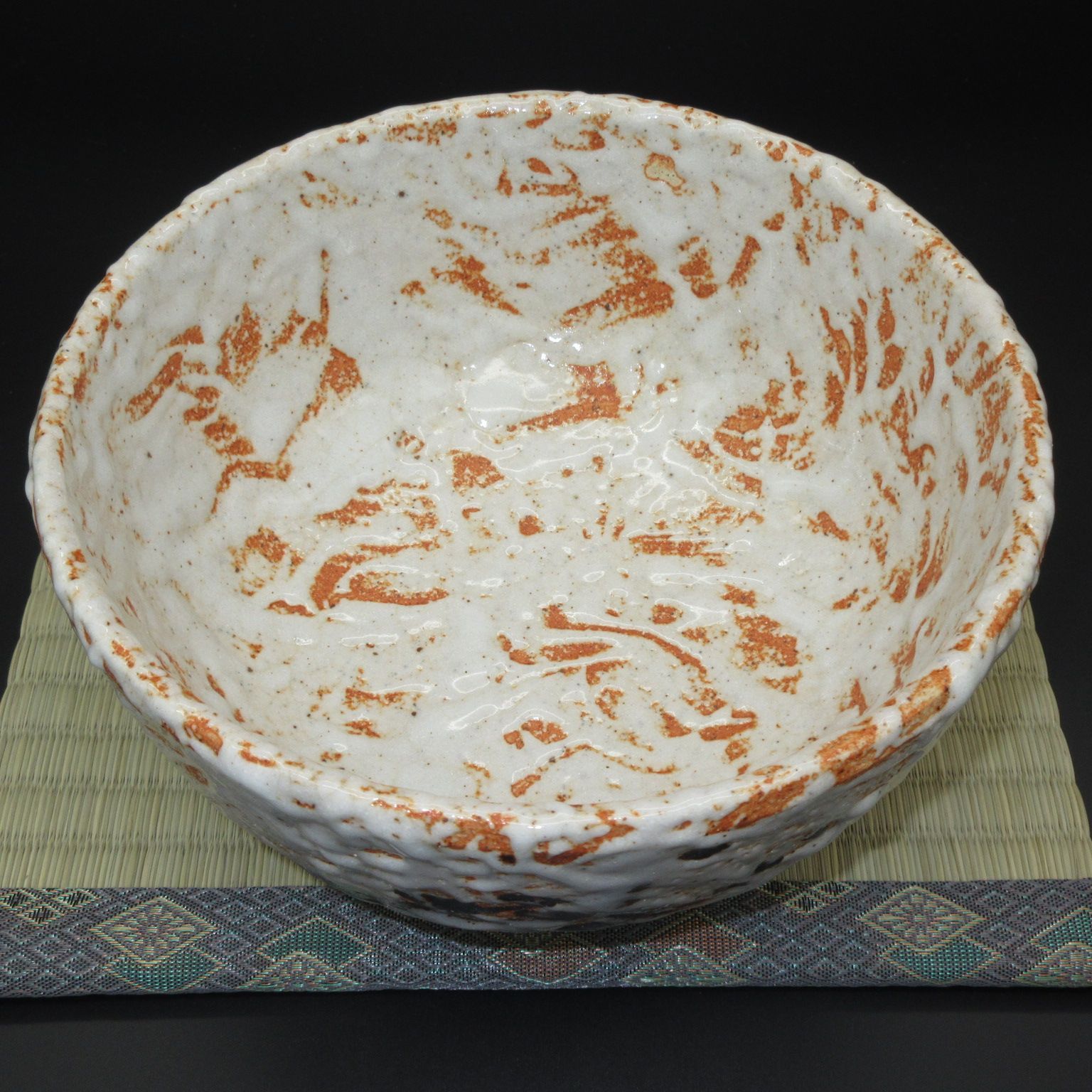 志野菓子器 2枚セット 美濃焼き 清山窯 清山陶舎 ☆陶器 瀬戸物 美濃焼 清山窯 志野 大鉢 中鉢 小鉢 珍味入れ