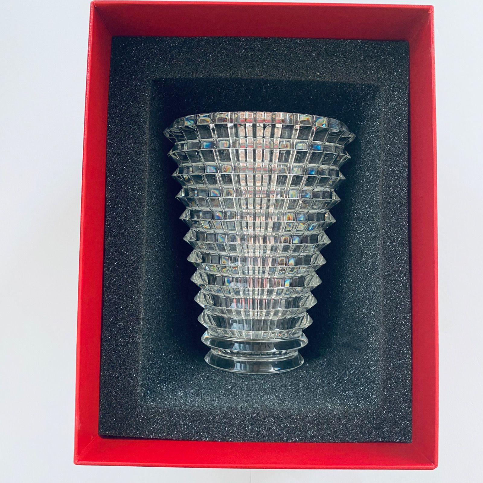 Baccart アイベース クリスタルガラス 【美品】 未使用品 Baccarat バカラ アイ フラワーベースS クリスタルガラス