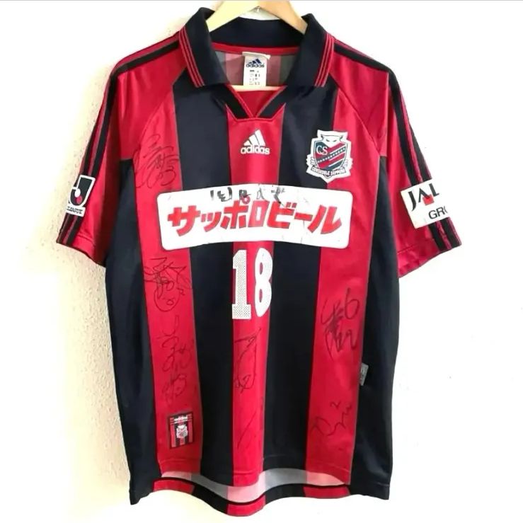 999 2000 adidas コンサドーレ札幌 サイン入り ユニフォーム - メルカリ