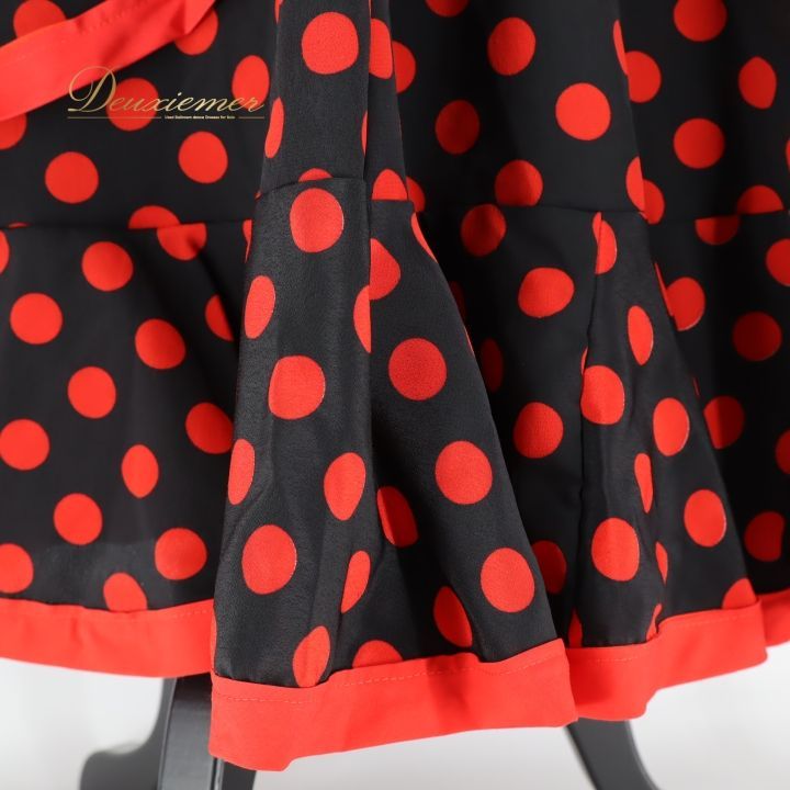 フラメンコ衣装】ブラック ワンピース ドレス 赤 黒 伸縮 薄い