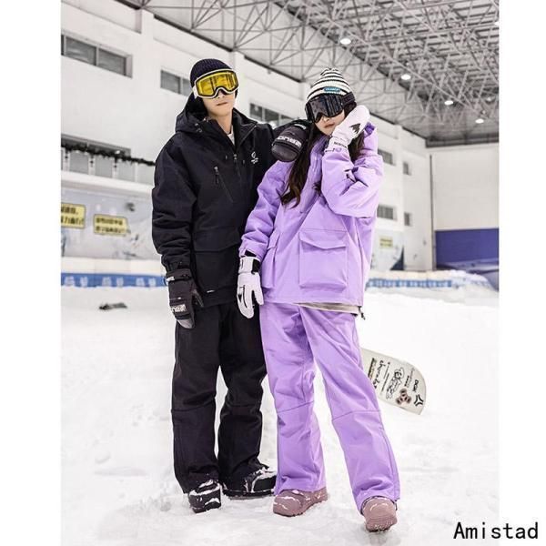 スキーパンツ メンズ 大人 撥水 耐水圧10000mm サロペット パンツ ブラック : [GOHAN] スノーボードウェア 上下セット メンズ 耐水圧