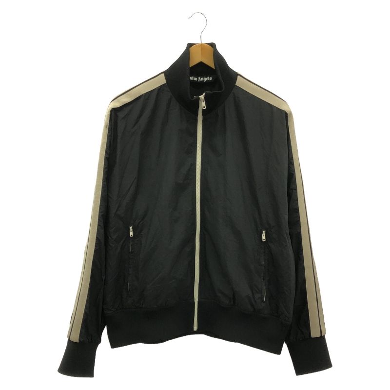【中古】Palm Angels　ラインナイロンジャケット XL パームエンジェルス ブラック PMBD030C99FAB001[19]