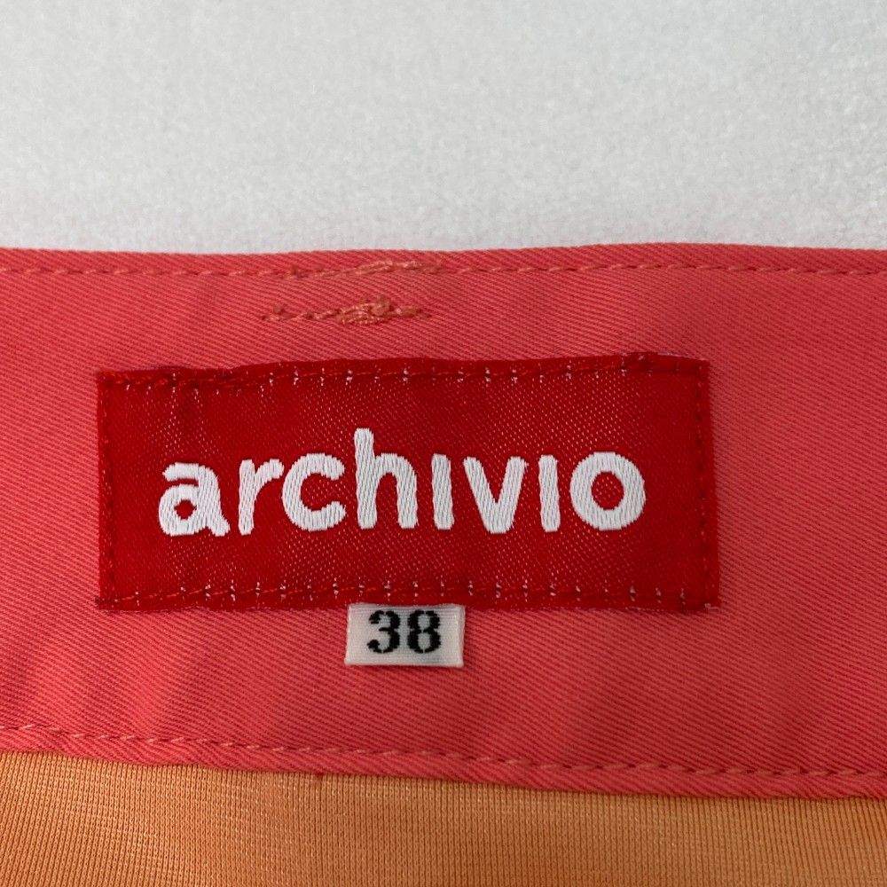 サイズ：38 ARCHIVIO アルチビオ  裏地付きスカート  オレンジ系 [240101381698] ゴルフウェア レディース ストスト サイズ：38 ARCHIVIO アルチビオ 裏地付きスカート オレンジ系