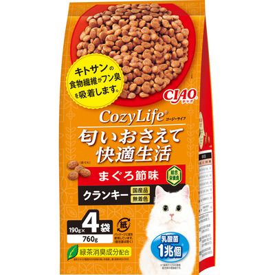 【同梱】【8個セット】いなばペットフード CozyLifeクランキーまぐろ節味190g×4袋