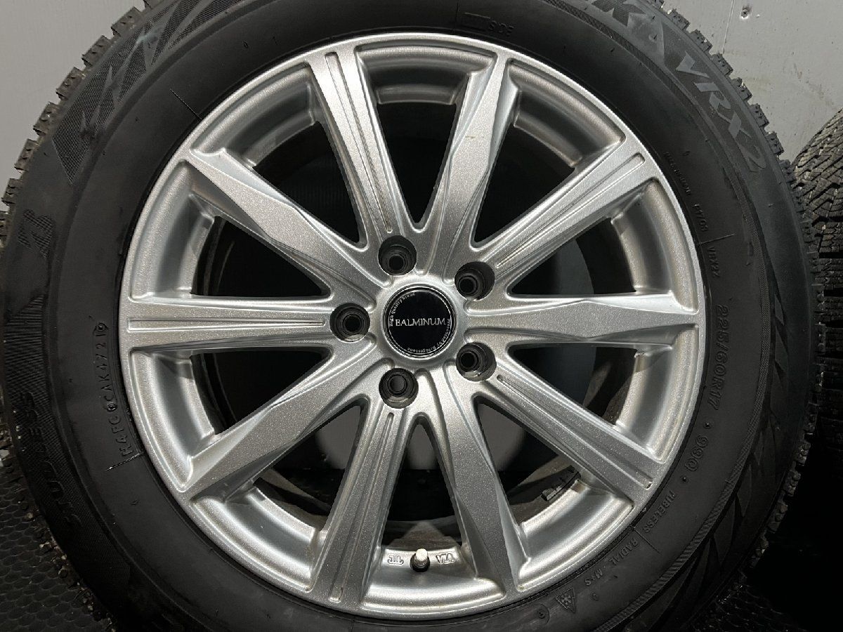 タイヤ走行短め【BS BLIZZAK VRX2 225/60R17】スタッドレス【BALMINUM 