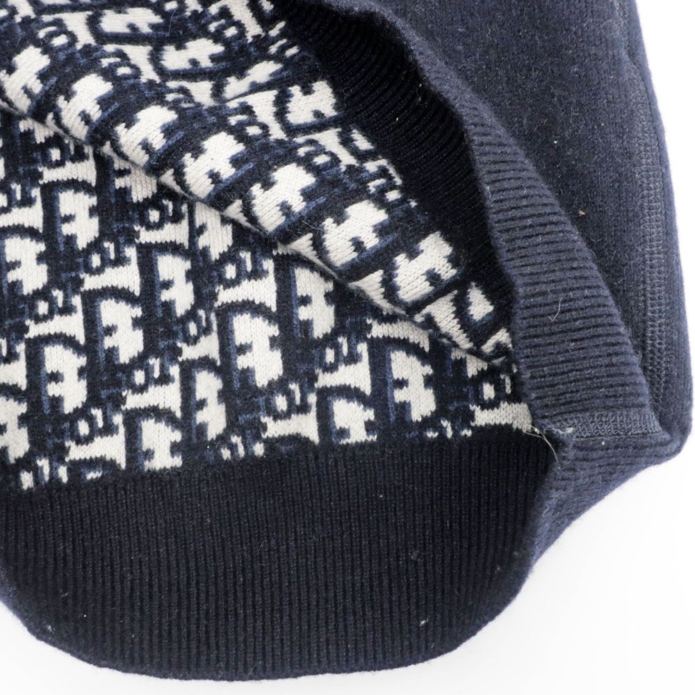 名東】ディオール リバーシブルニットセーター 34 カシミヤ ブラック