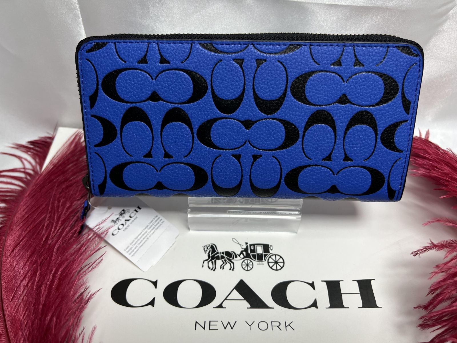 COACH 財布 コーチ長財布 アコーディオンウォレット シグネチャー