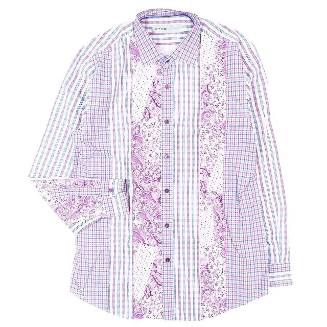 美品 12ss エトロ ETRO クレイジーパターン シャツ ドレスシャツ  