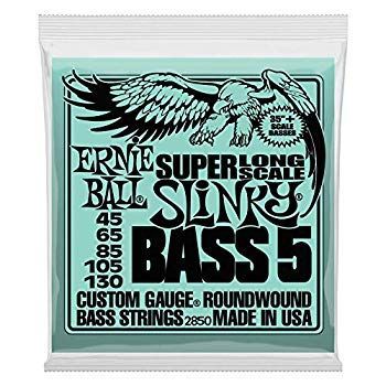 非常に良い ERNIE BALL 2850 ロング スケール ベース弦 5弦 45-130 5-STRING SUPER LONG SCALE SLINKY BASS スリンキー g6bh9ry