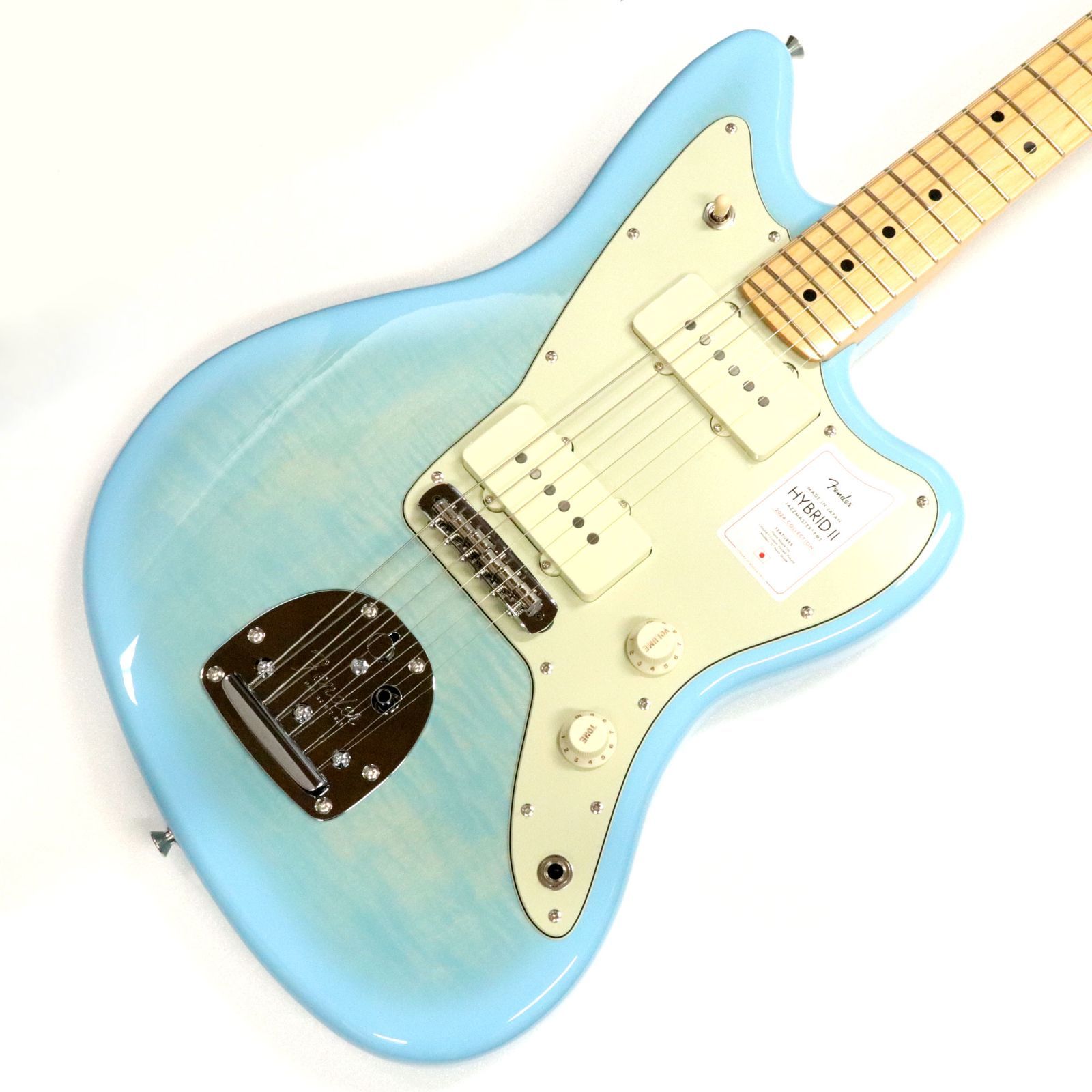 Fender 2025 Collection Made in Japan Hybrid II Jazzmaster Maple Fingerboard Flame Celeste Blue