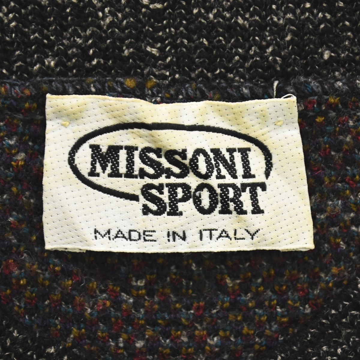 ヴィンテージ イタリア製 ミッソーニ スポーツ MISSONI SPORT 総柄 アート柄 ウールニット セーター S メンズ - メルカリ