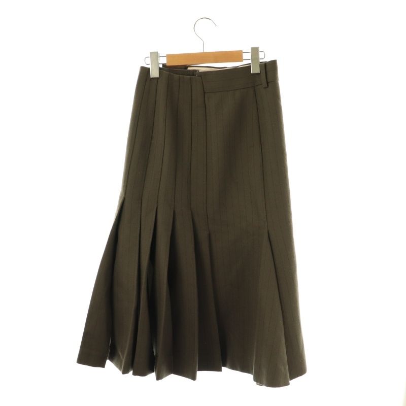 サカイ sacai Chalk Stripe Skirt スカート ロング 0 カーキ