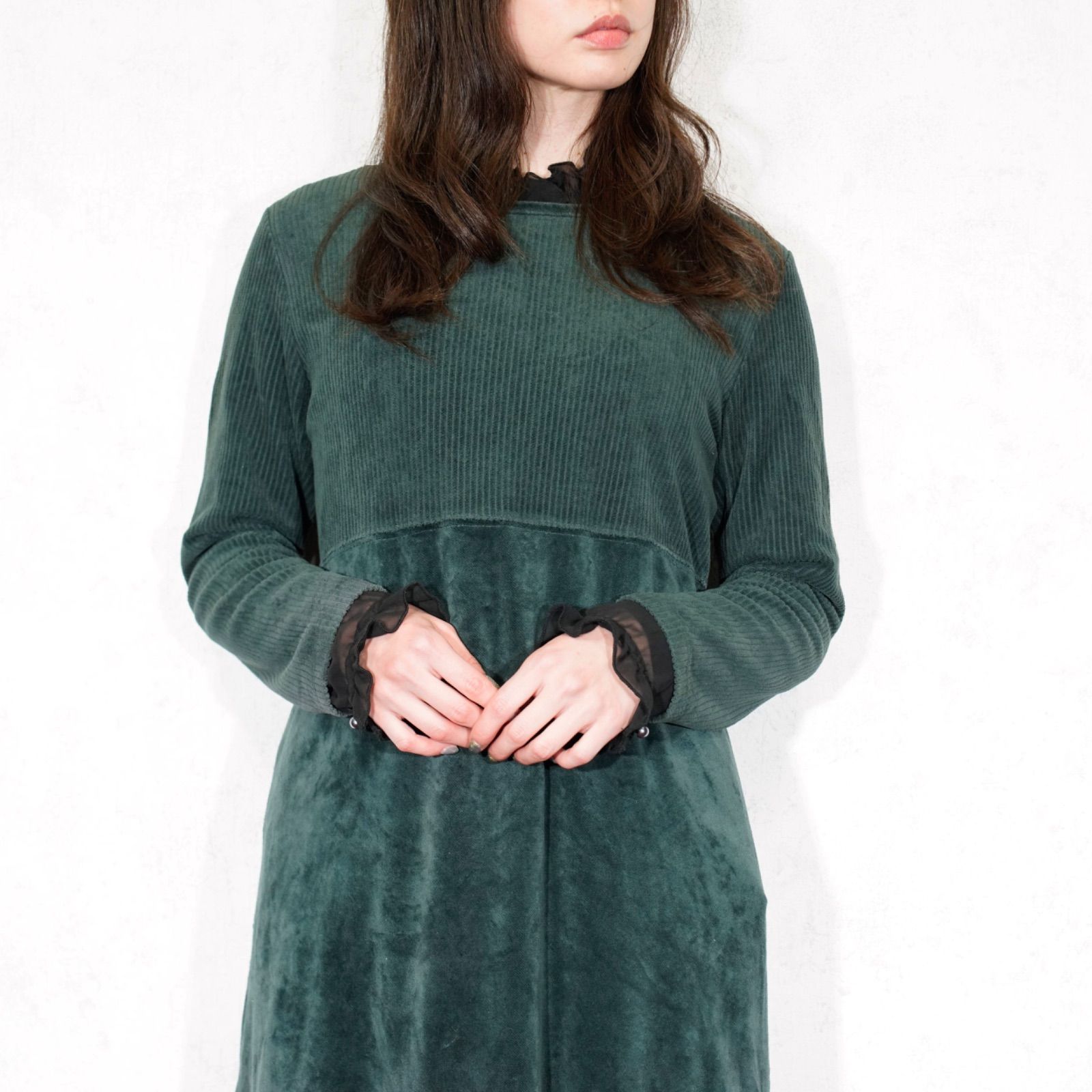 PIECE|アメリカ古着エディバウアーデザインベロアワンピース