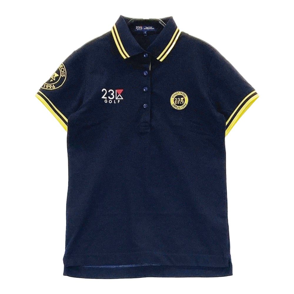 【未使用品】1PIU1UGUALE3　GOLF ロゴ半袖ポロシャツ サイズ2 未使用】1piu1uguale3 GOLF バイカラーロゴ半袖ポロシャツ 2