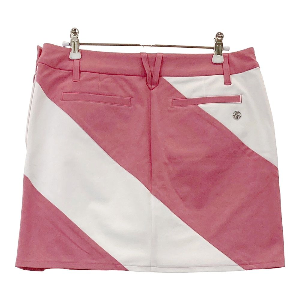 サイズ O DESCENTE GOLF デサントゴルフ インナー付 ストレッチスカート ロゴ ピンク系 240101527243 ゴルフウェア レディース ストスト
