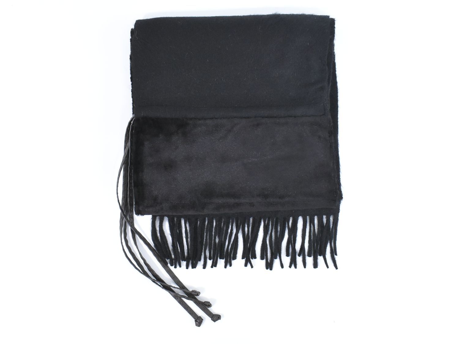 本物 フェンディ FENDI カシミヤ ミンク マフラー ブラック 服飾小物 フォロー割