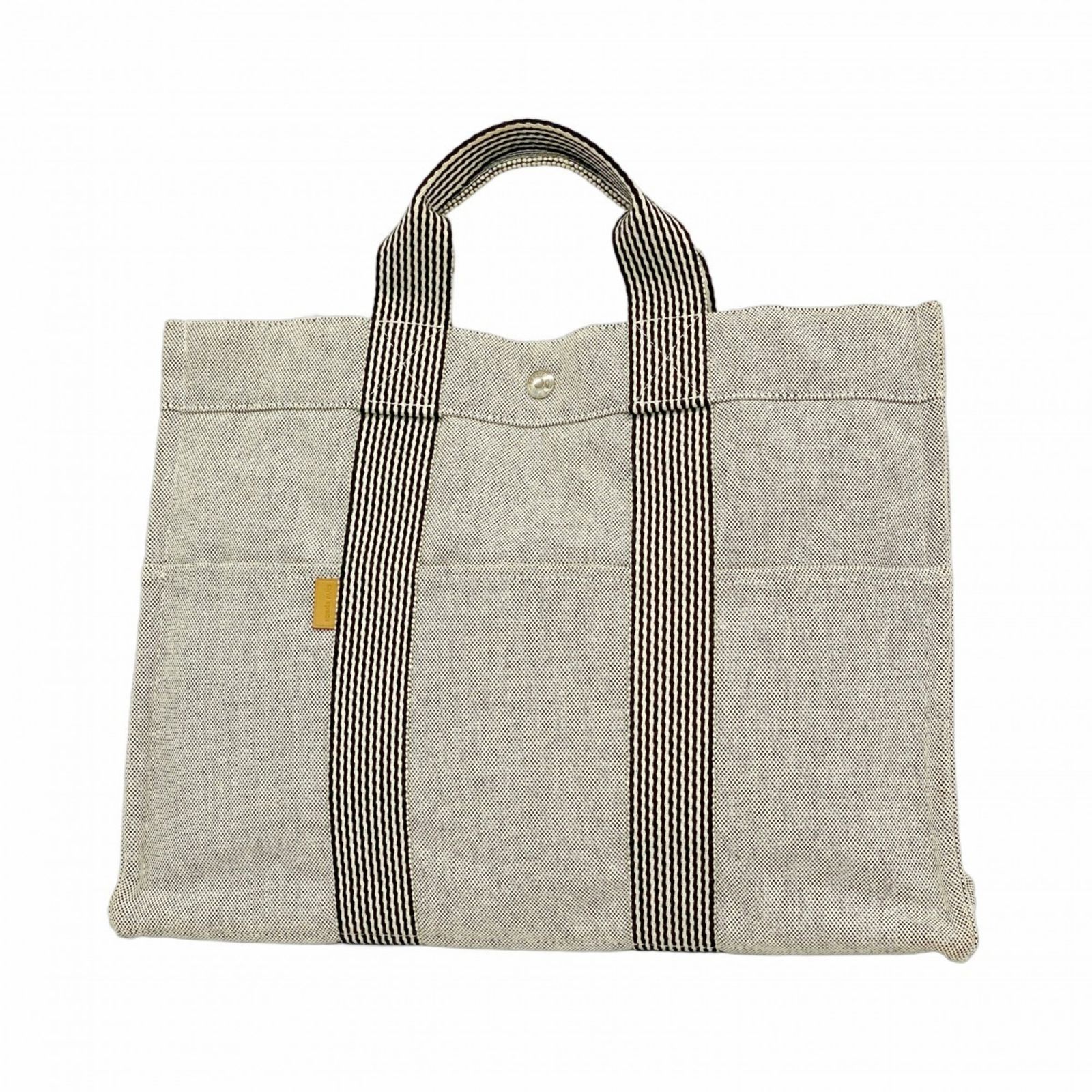 エルメス ニューフールトゥ MM トートバッグ　キャンバス A4サイズ　錠付き エルメス(Hermes) エルメス トートバッグ ニューフールトゥMM