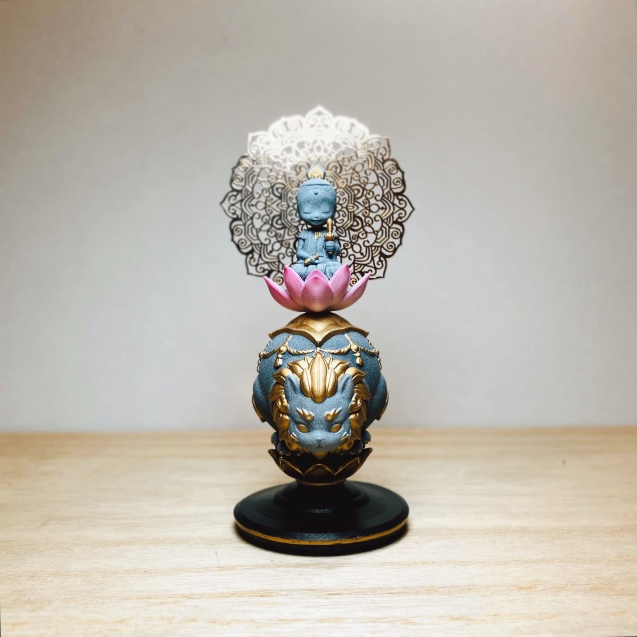 仏像 ちいさな仏さま 文殊菩薩 STONEGOLD