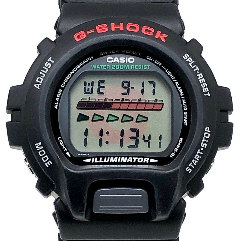 G-SHOCK ジーショック DW-6600S-1V 海外モデル イルミネーター ナイロンバンド ブラック×レッド Gマーク 1994年11月発売