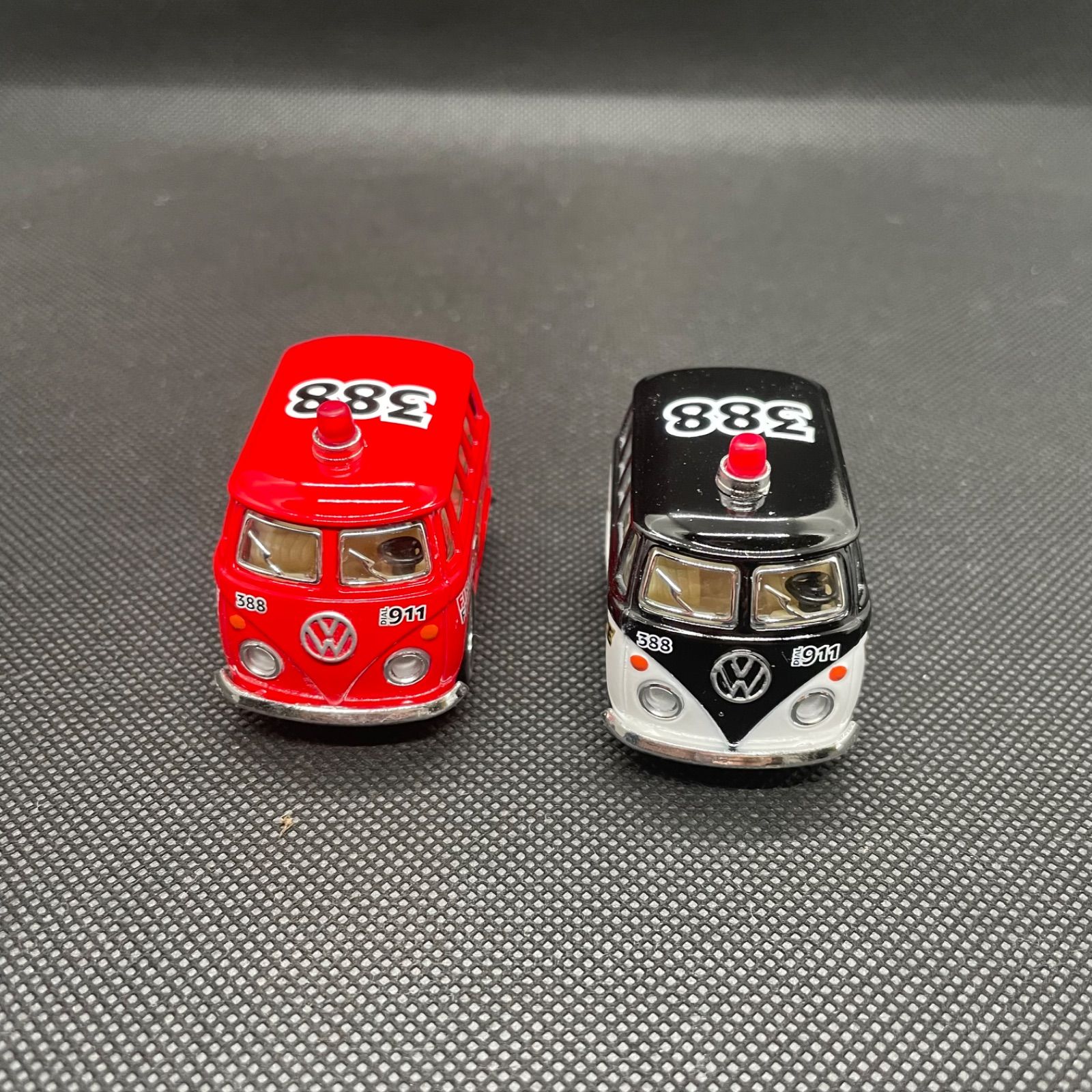 フォルクスワーゲン ファニーワーゲンバス ミニ ポリス＆消防車 ２台