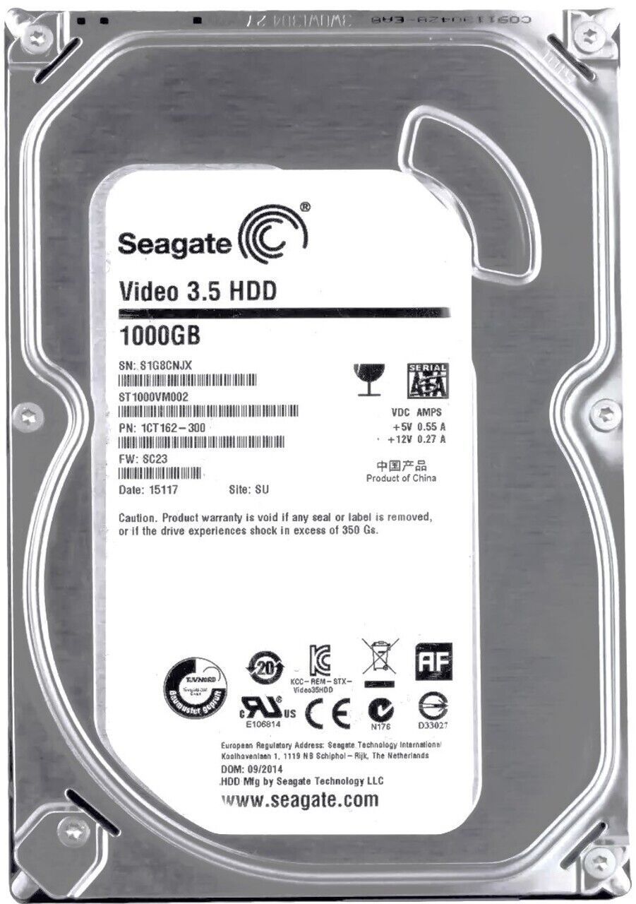 Seagate Video ST1000VM002 7200RPM 1TB 3.5