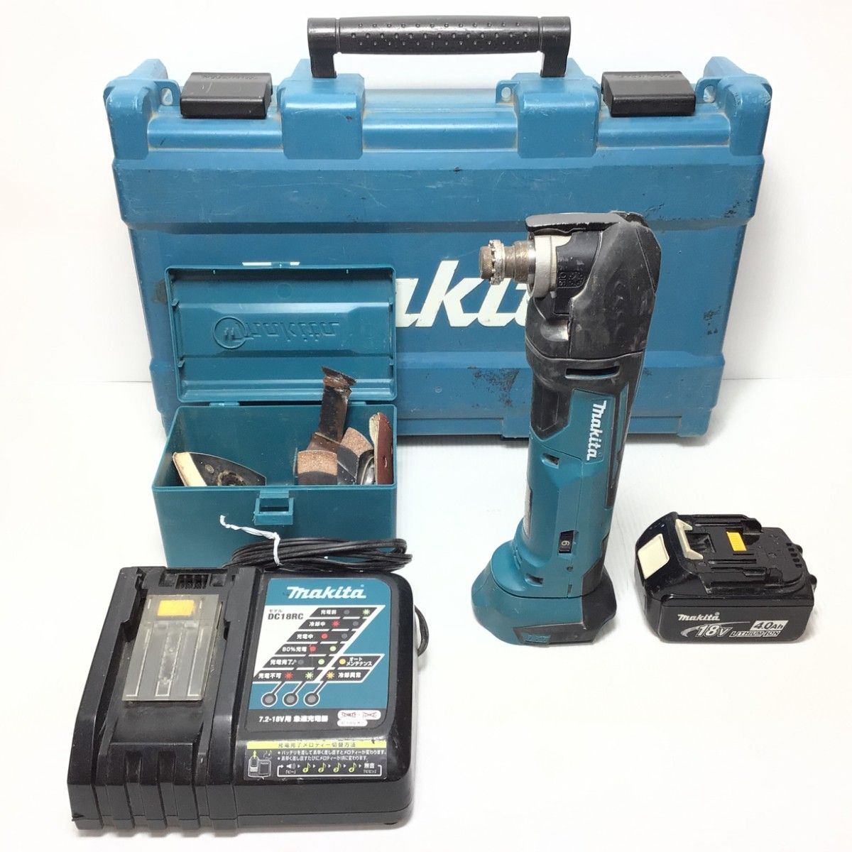 ΘΘMAKITA マキタ マルチツール 程度B 付属品完備 コードレス式 18v TM51D ブルー