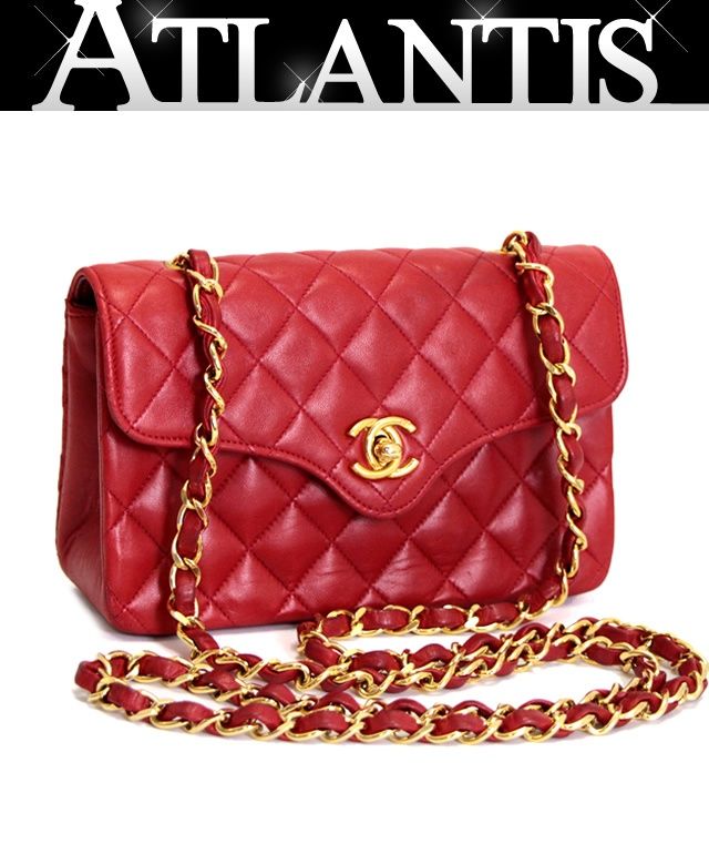 【CHANEL】ミニミニ マトラッセ 赤 ヴィンテージ CHANEL】ミニミニ マトラッセ 赤 ヴィンテージ CHANEL