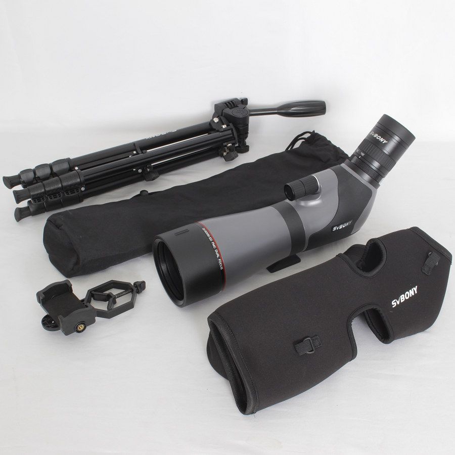 美品】SVBONY SV46P フィールドスコープ 三脚付き 20-60X80 ED FMC 