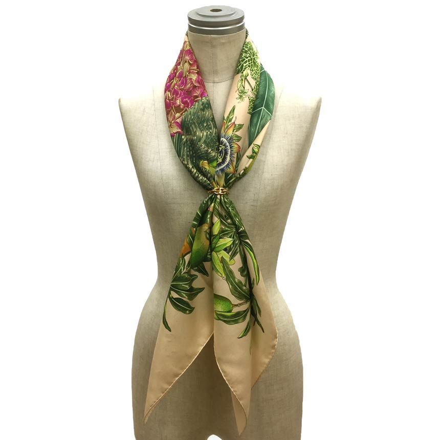 レア物！稀少品！セール HERMES エルメス カレ90 スカーフ PASSIFLORES 